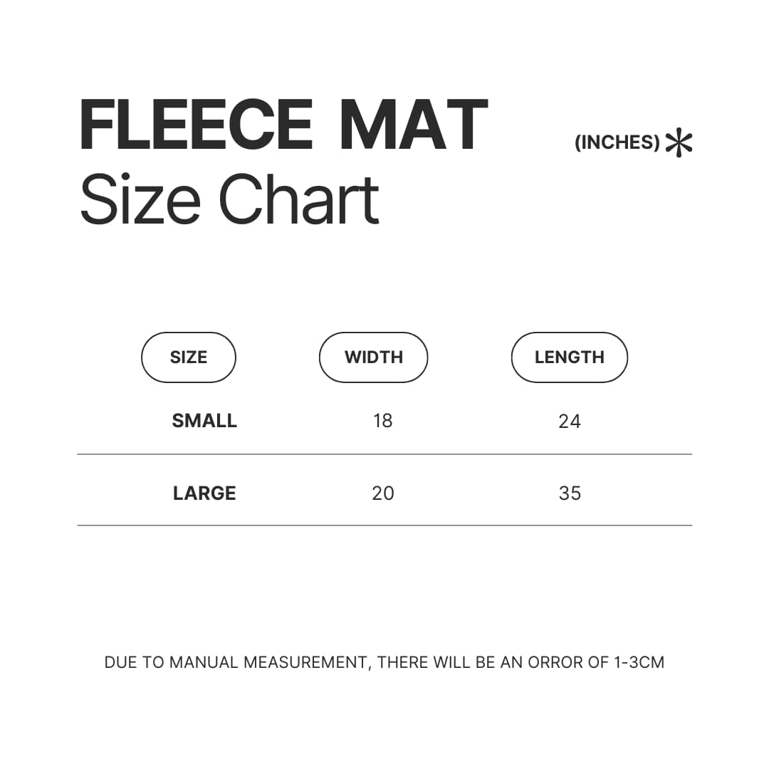 Fleece Mat Size Chart - Subtronics Shop