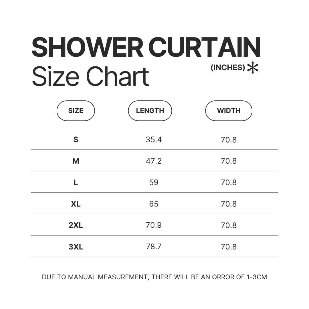 Shower Curtain Size Chart - Subtronics Shop