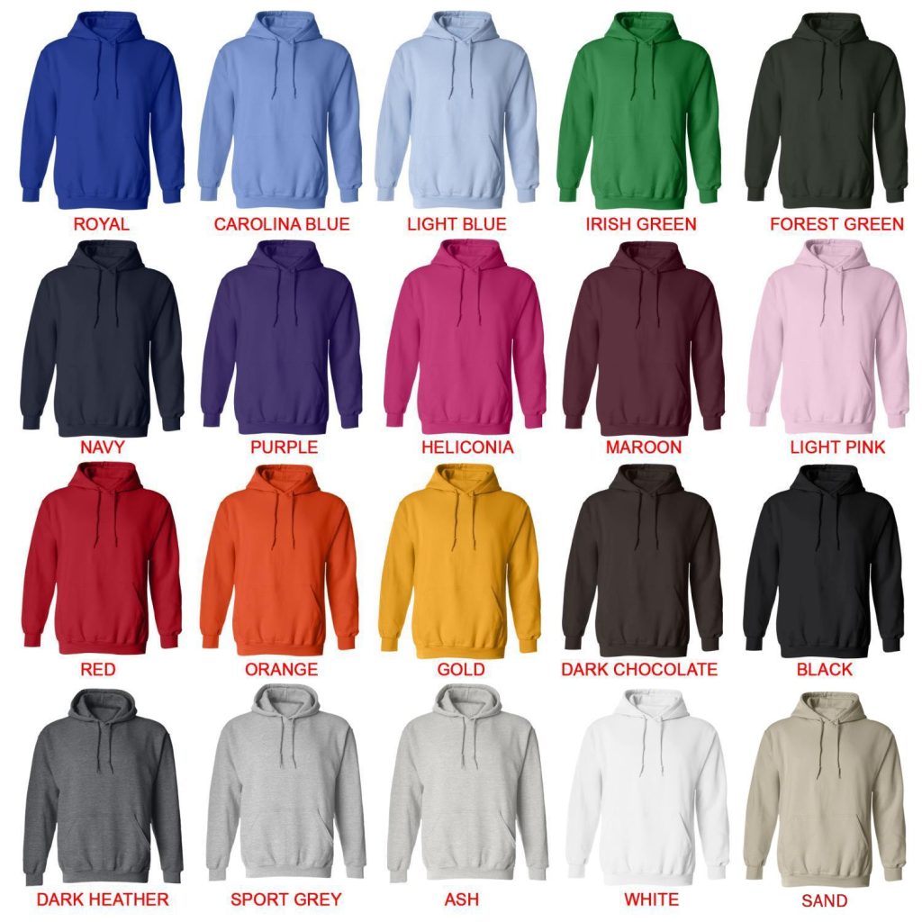 hoodie color chart - Subtronics Shop